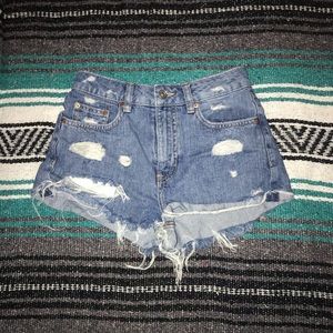 H&M ripped jean shorts